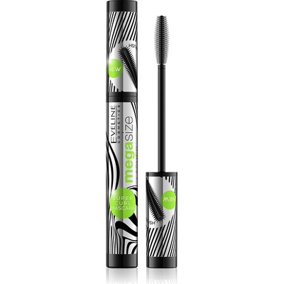 Eveline Cosmetics Mega Size Lashes Prodlužující řasenka s efektem natočení black 10 ml