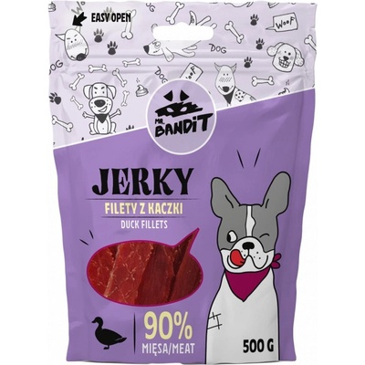 VetExpert Mr.Bandiť pochúťka JERKY kačacie filety 500 g