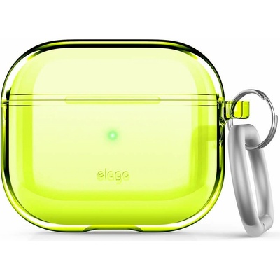 elago Защитен калъф Elago AirPods 3 Clear Hang Case, за Apple AirPods 3, силиконов, с карабинер, жълт (EAP3CL-HANG-NYE)