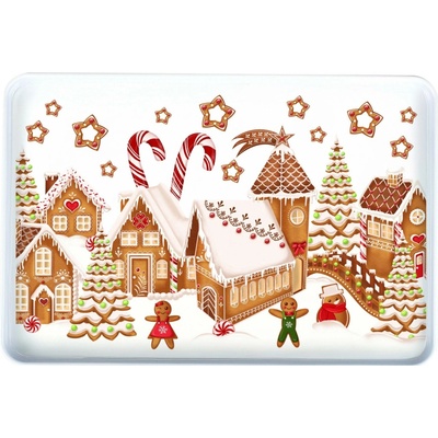 TORO Melamínový servírovací podnos 40x27cm perníčková dedinka