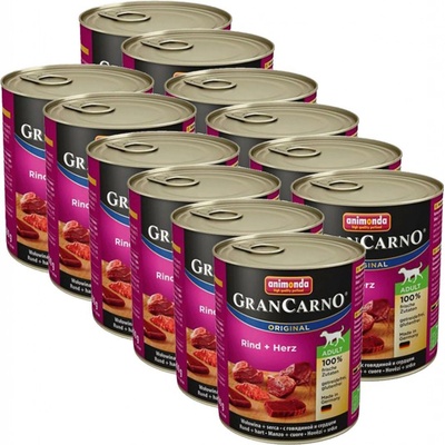 Animonda Gran Carno Original Adult hovězí a srdce 12 x 800 g
