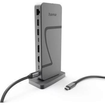 Hama Докинг станция "Connect2Office Speed", USB4, USB-C, PD, 40 Gbit/s, 10 порта (HAMA-200200)