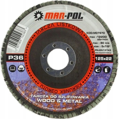 Mar-Pol Brúsny lamelový kotúč 125 mm P36 M07970