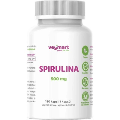 Vegmart Spirulina 500 mg 250 kapslí