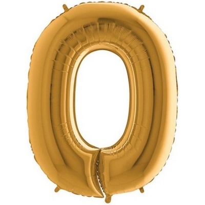 Grabo Balloons Fóliový balónek 102 cm číslice 0 zlatý WGOLD 0