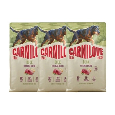 Carnilove True Fresh Dog Duck for Adult Small Breeds 3 x 4 kg
