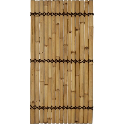 Panel z půlkruhových bambusových tyčí přírodní barvy 90 x 180 cm