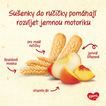 Hami Jablko a broskev dětské sušenky 150 g
