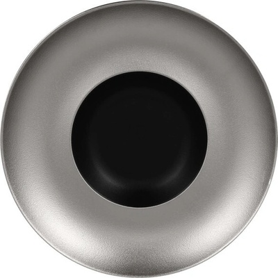 RAK Porcelain Metalfusion talíř hluboký Gourmet 29 cm černostříbrný RAK-MFFDGD29SB