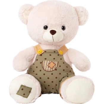 Image 1 of Амек Тойс Плюшена играчка Амек Тойс - Мече момче със зелен гащеризон, 40 cm (73118)