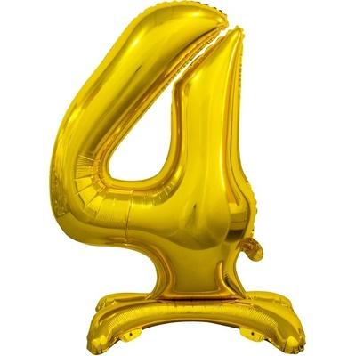 Godan Samostojaci fóliový balón 4 zlatý 74 cm