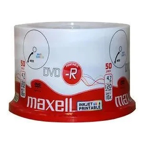 Maxell DVD-R MAXELL, 4, 7 GB, 16x, Printable, 50 pk cake box (ML-DDVD-R-50PR) - xtreme