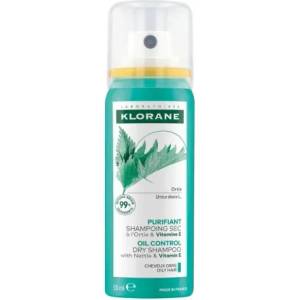 Klorane Nettle & Vitamin E сух шампоан за мазна коса 150 мл