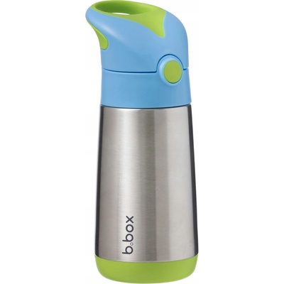 b.box Termoska na nápoj so slamkou modrá 350 ml