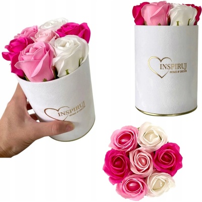 Kytice, květinový box, mýdlová růže, dekorace Inspiruj 16 cm