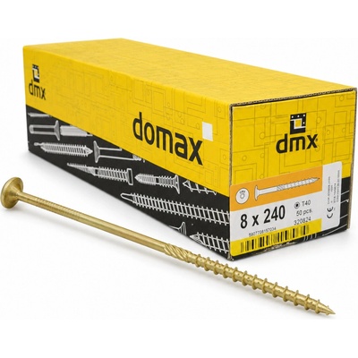 DOMAX Tesárska skrutka s tanierovou hlavou 8x240 mm 50 ks/bal