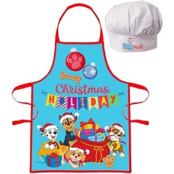 Euroswan vianočná zástera s kuchárskou čiapkou Tlapková patrola Paw Patrol 2 diely