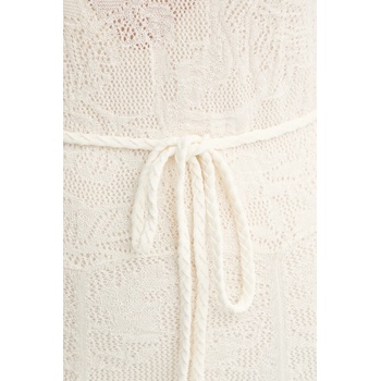 Zadig&Voltaire Вълнена рокля zadig&voltaire в бежово дълга със стандартна кройка kwdr01193 (kwdr01193.102)