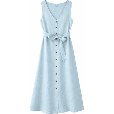 Mazine Дамска рокля Mazine Women's Sleeveless Linen Maxi Dress - Pastel Blue (134-1905-0214)
