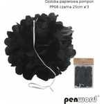 POLSIRHURT Pompon paper black 25cm pp08