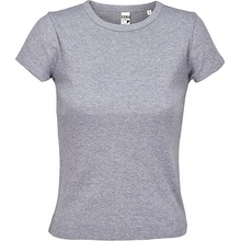 Soľs Sara dámské žebrované tričko SL04814 Light Grey Melange