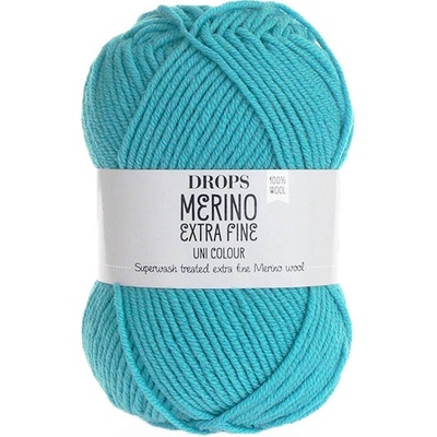 Příze DROPS Merino Extra Fine uni color 43 - azurové moře