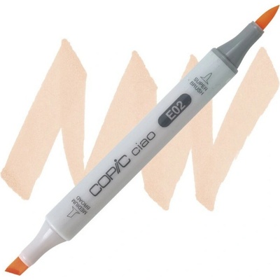 Lihová fixa COPIC Ciao oboustranná Brush & Chisel, Fruit pink (E02)