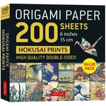 TUTTLE PUB Origami Paper 200 Sheets Hokusai Prints 6 (15 CM): Tuttle Origami Paper: Double-Sided Origami Sheets Printed with 12 Different Designs (Instructions f
