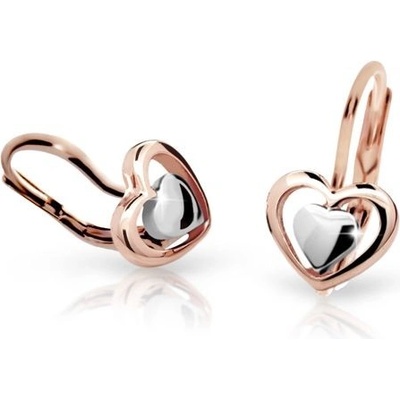 Danfil dětské náušnice C1604 z růžového zlata zapínání klapka