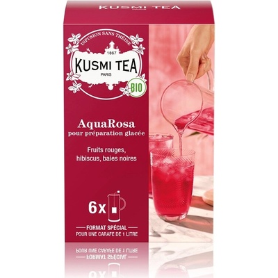 Kusmi Tea Porciovaný ovocný čaj AquaRosa Bio 6 velkých vrecúšok