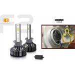  Комплект Умалени Мини Лед Led Диодни Крушки F2 H3 12V 24V 72W 10000lm За Фарове Can Bus без Грешки