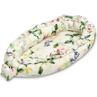 SENSILLO Hniezdo pre bábätko kokon Velvet Magnolia krémová