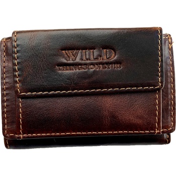 Wild pánska kožená vrecková peňaženka väčšia čierna