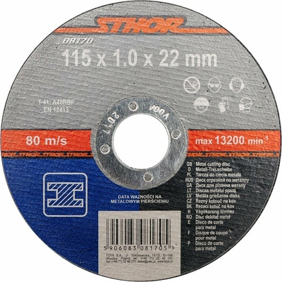 Kotouč na kov 115 x 22 x 1,0 mm Sthor TO-08170