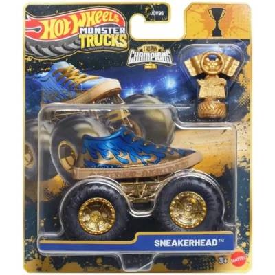 Mattel Hot Wheels: Monster Trucks - Шампион количка с трофей - Sneakerhead (JMV66)