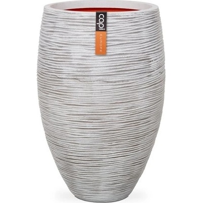 Capi Květináč kulatý Rib NL 38 x 58 cm ivory