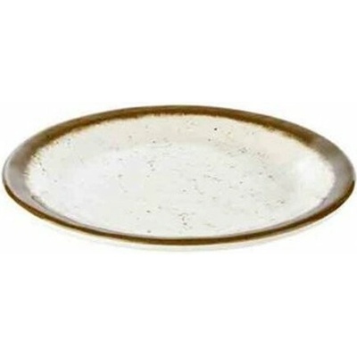 STONE ART tanier 19 cm melamínový biely/hnedý 100035292