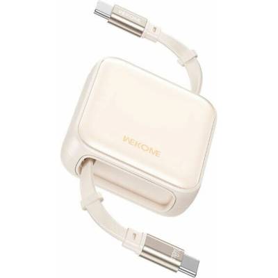 Wekome WDC-C22 výsuvný nabíjací a dátový USB-C na USB-C 1m béžový