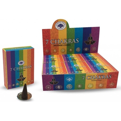 Green Tree 7 Chakras Vonné kužely 10 ks – Zboží Dáma