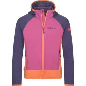 TROLLKIDS Детско поларено яке Trollkids Kid's Seiland Jacket Fleece jacket - Violet Blue / Mallow Pink / Papaya - размер 152 (EU) (703-5393-0518)