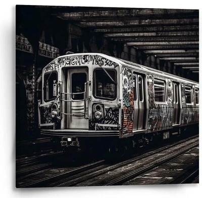 Sablio Obraz Městské metro s graffiti - 50x50 cm