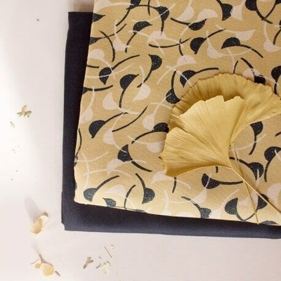 Ateliere Brunette EcoVero viskóza látka na šaty – Windy Mustard, žlutá