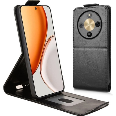 Huawei Калъф Портфейл за Honor Magic8 Lite - Вертикален Флип, Кожен PU, с Джоб за Карти и Стенд, Магнитно Затваряне, Вкл. Протектор, 4 Цвята,