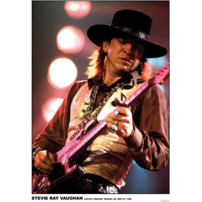 Plagát, Obraz - Stevie Ray Vaughan - New Jersey 85, 59.4 × 84.1 cm