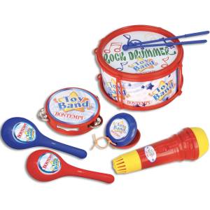Bontempi Музикален комплект Bontempi с барабан, дайре и микрофон
