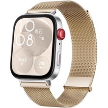 VSECHNONAMOBIL 110416 MILANESE Kovový řemínek pro Huawei Watch Fit 4 / Fit 4 Pro zlatý