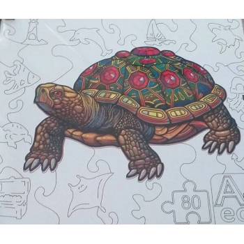 Image 1 of Костенурка дървен пъзел 80 части