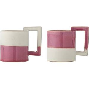 Bloomingville Розови/кремави глинени чаши в комплект 2 бр. 375 ml Ranya - Bloomingville (82063411)