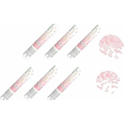 PARTYDECO Konfety svetloružové – penis/rozlúčka so slobodou 6 ks, 20 cm 8595596329311