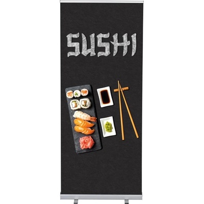 Jansen Display Set Roll-baneru Budget s vytištěným motivem, Sushi, 870 x 2080 mm